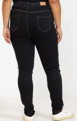 Toscane Boutique Pantalons|Tregging denim NOIR