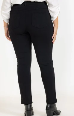 Toscane Boutique Pantalons|Tregging droit détail zip NOIR
