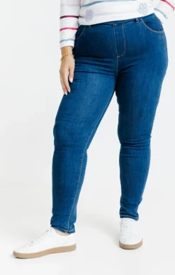 Toscane Boutique Pantalons|Tregging détail poche ginkgo BLEU
