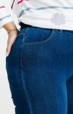 Toscane Boutique Pantalons|Tregging détail poche ginkgo BLEU