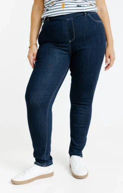 Toscane Boutique Pantalons|Tregging effet denim BLEU