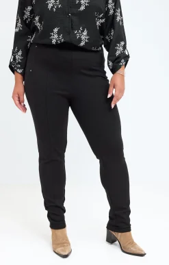 Toscane Boutique Pantalons|Tregging en maille poche décorée NOIR