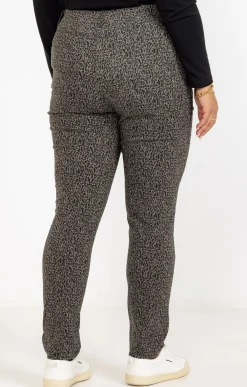 Toscane Boutique Pantalons|Tregging imprimé léopard KAKI