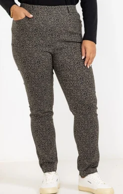 Toscane Boutique Pantalons|Tregging imprimé léopard KAKI
