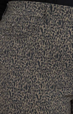Toscane Boutique Pantalons|Tregging imprimé léopard KAKI
