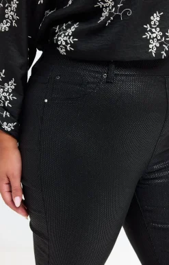 Toscane Boutique Pantalons|Tregging imprimé mini-traits NOIR