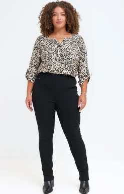 Toscane Boutique Pantalons|Tregging uni polaire NOIR