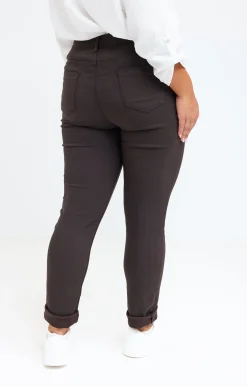 Toscane Boutique Pantalons|Tregging uni polaire MOKA