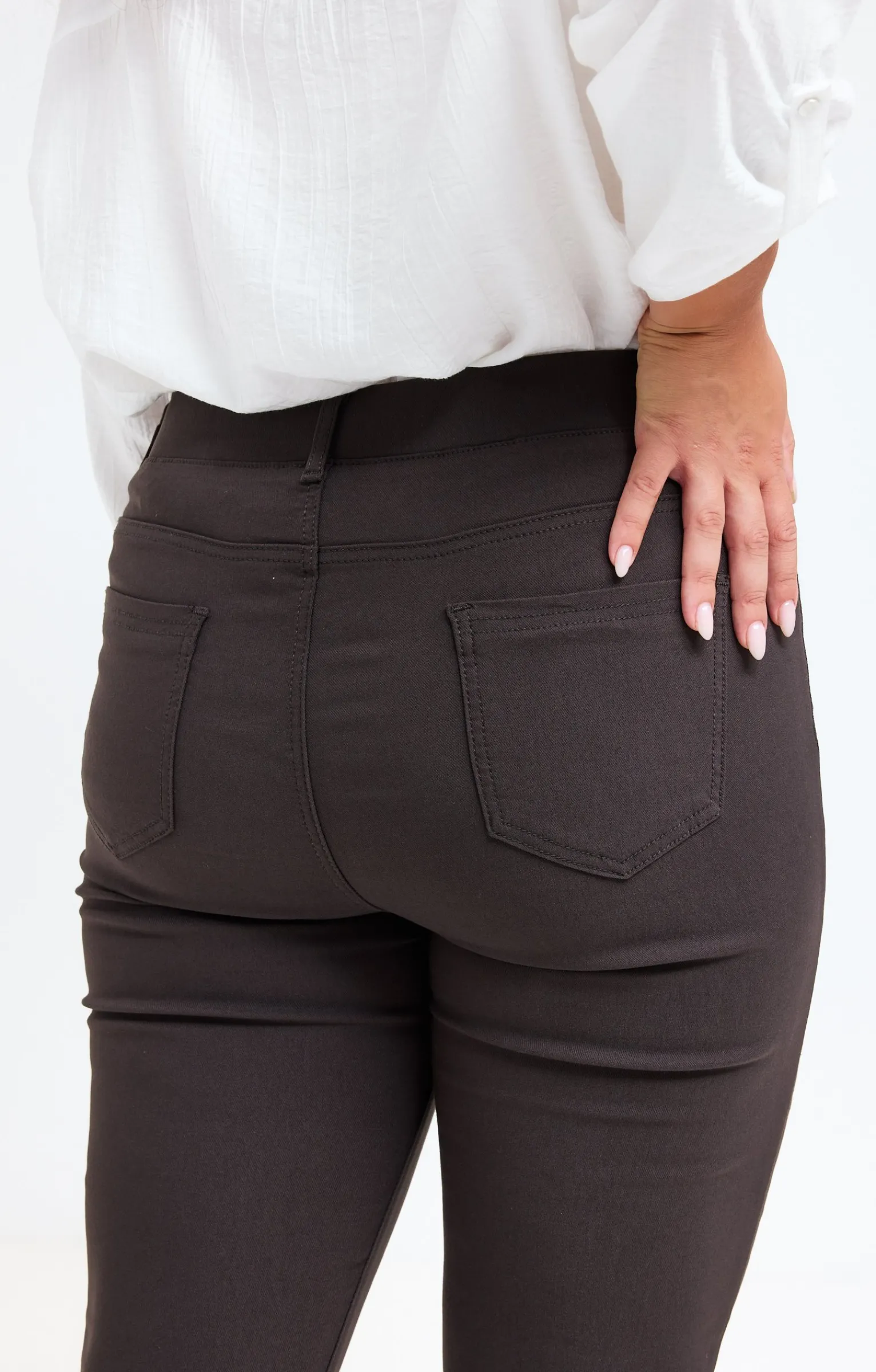 Toscane Boutique Pantalons|Tregging uni polaire MOKA