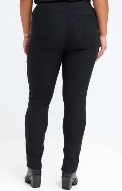 Toscane Boutique Pantalons|Tregging uni reliéfé damier NOIR