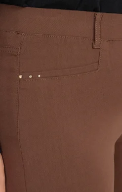 Toscane Boutique Pantalons|Tregging uni stretch CHOCOLAT