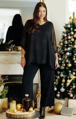 Toscane Boutique Chemisiers & Tuniques|Tunique à paillettes NOIR