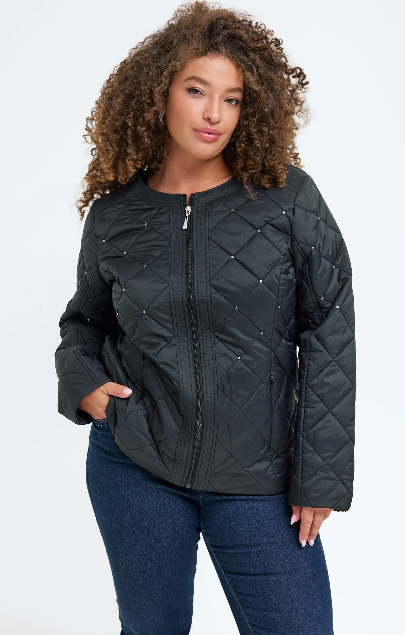 Toscane Boutique Parkas & Impers|Veste courte matelassée NOIR