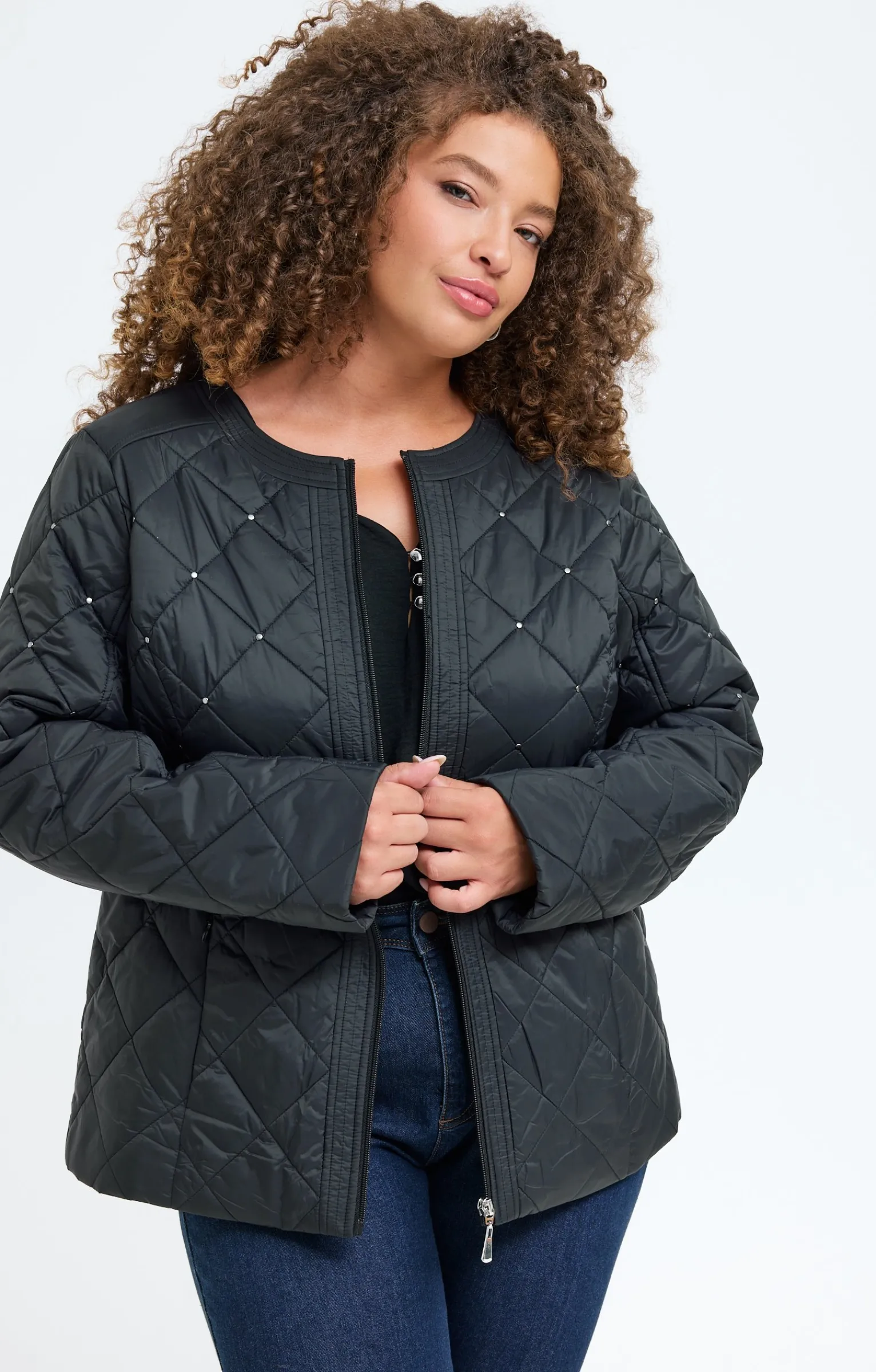 Toscane Boutique Parkas & Impers|Veste courte matelassée NOIR
