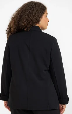 Toscane Boutique Vestes|Veste de tailleur revers aux manches NOIR