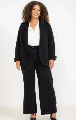 Toscane Boutique Vestes|Veste de tailleur revers aux manches NOIR