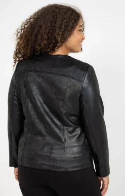 Toscane Boutique Vestes|Veste imitation cuir NOIR
