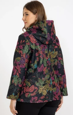 Toscane Boutique Vestes|Veste imprimée en bouclette MULTICOLORE