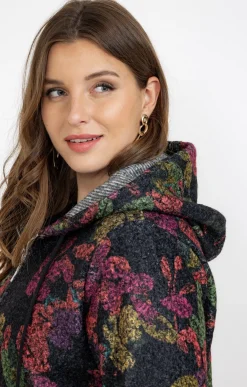 Toscane Boutique Vestes|Veste imprimée en bouclette MULTICOLORE