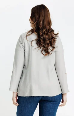 Toscane Boutique Vestes|Veste style saharienne GRIS MOYEN